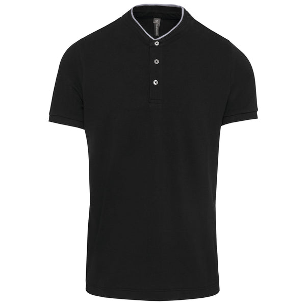 Men's short-sleeved mandarin collar polo shirt