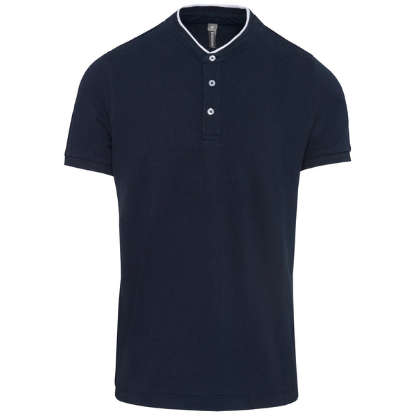 Men's short-sleeved mandarin collar polo shirt