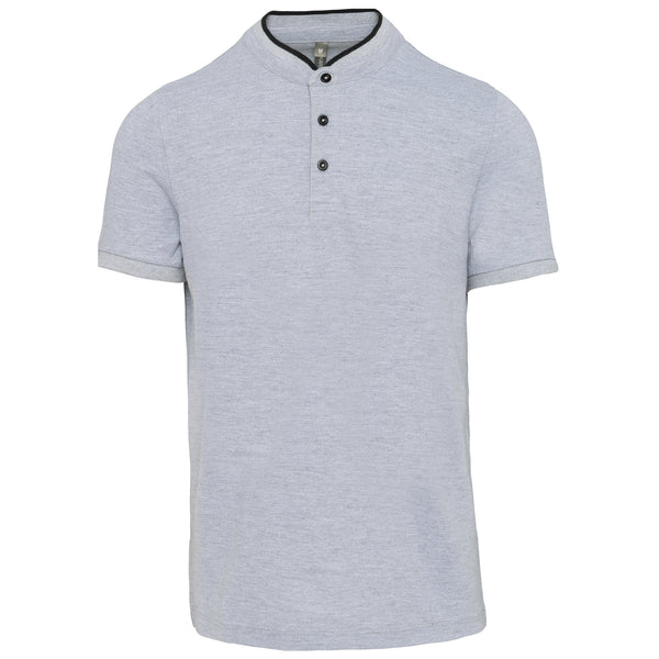 Men's short-sleeved mandarin collar polo shirt