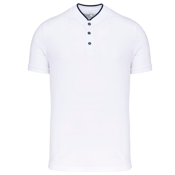 Men's short-sleeved mandarin collar polo shirt