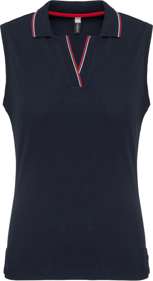 Women's sleeveless polo shirt