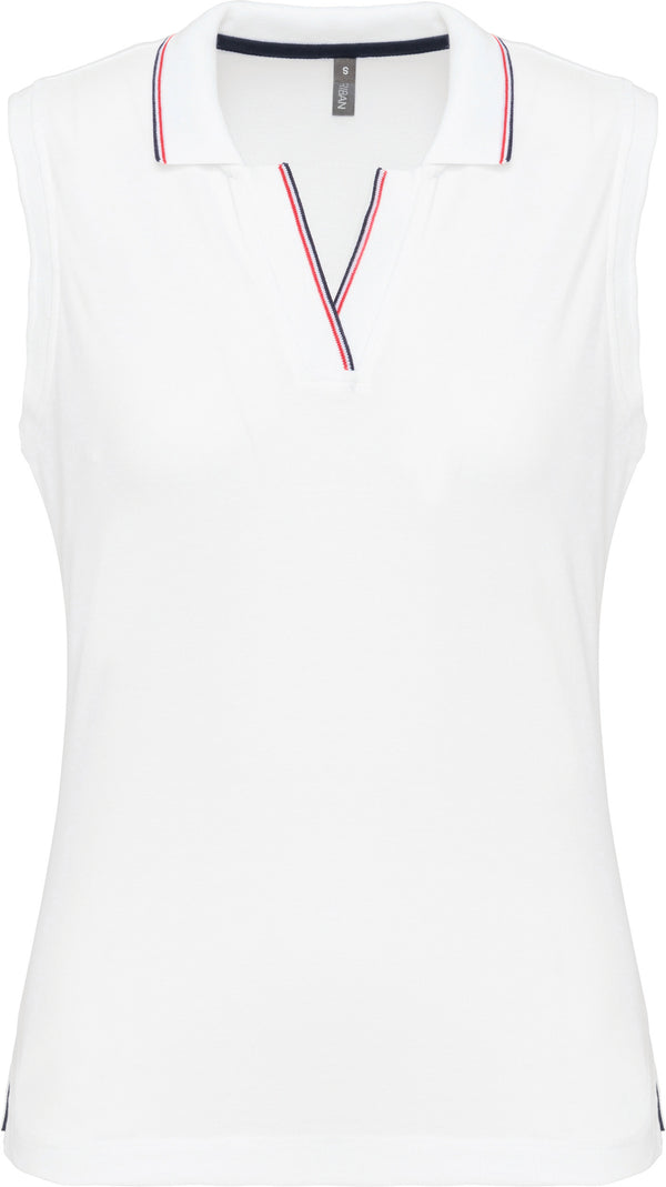 Women's sleeveless polo shirt