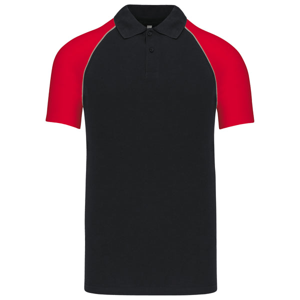 Short-sleeved baseball polo shirt