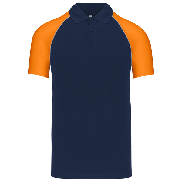 Short-sleeved baseball polo shirt