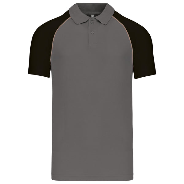 Short-sleeved baseball polo shirt