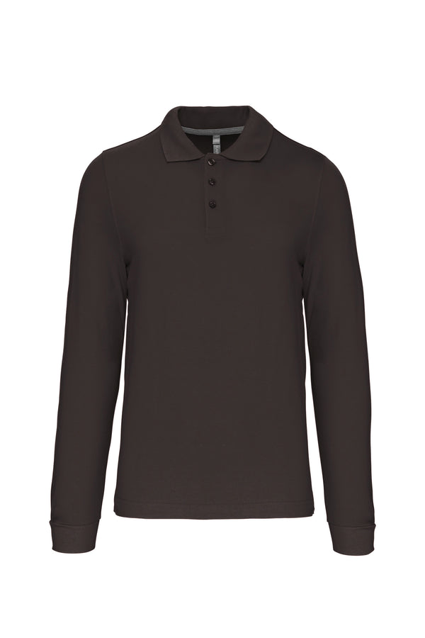 Men's long-sleeved polo shirt