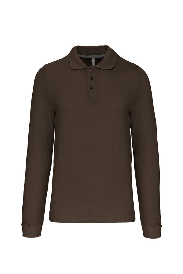 Men's long-sleeved polo shirt