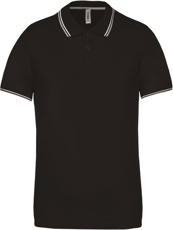 Men's short-sleeved piqué polo shirt