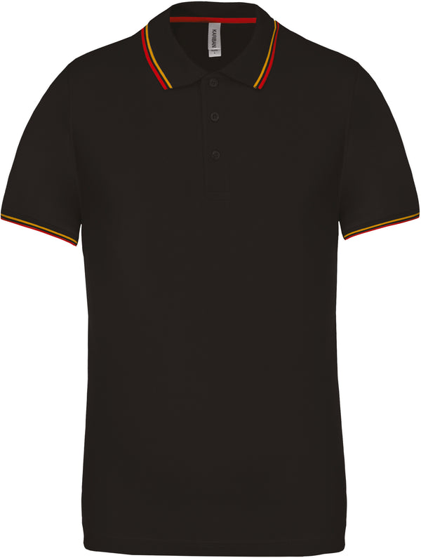 Men's short-sleeved piqué polo shirt