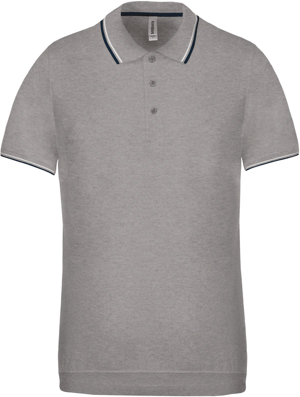 Men's short-sleeved piqué polo shirt