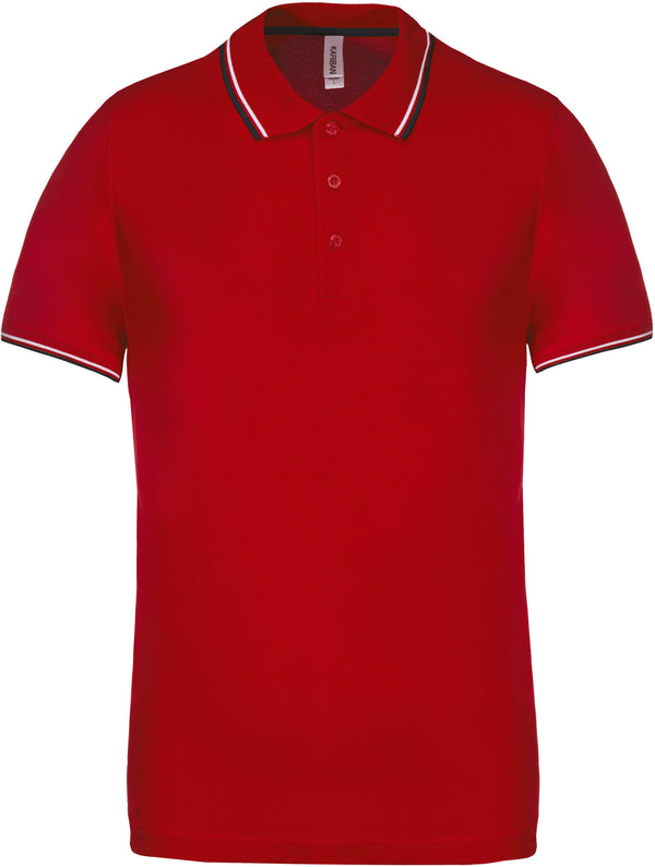 Men's short-sleeved piqué polo shirt