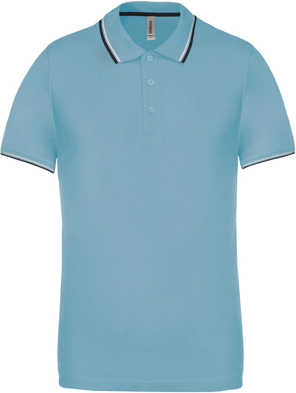 Men's short-sleeved piqué polo shirt