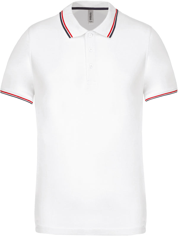 Men's short-sleeved piqué polo shirt