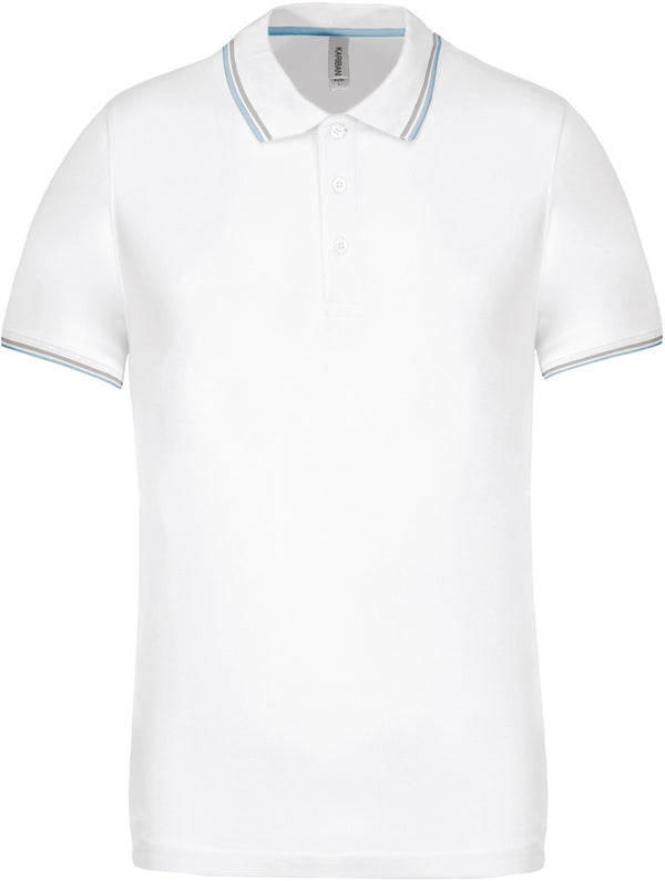 Men's short-sleeved piqué polo shirt