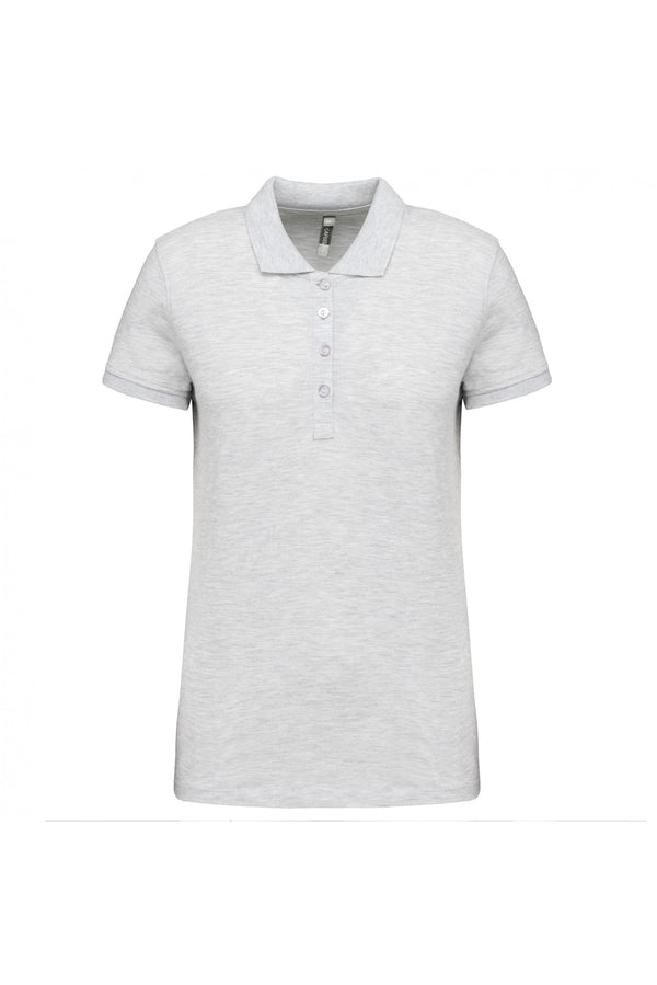 Women's short-sleeved piqué polo shirt