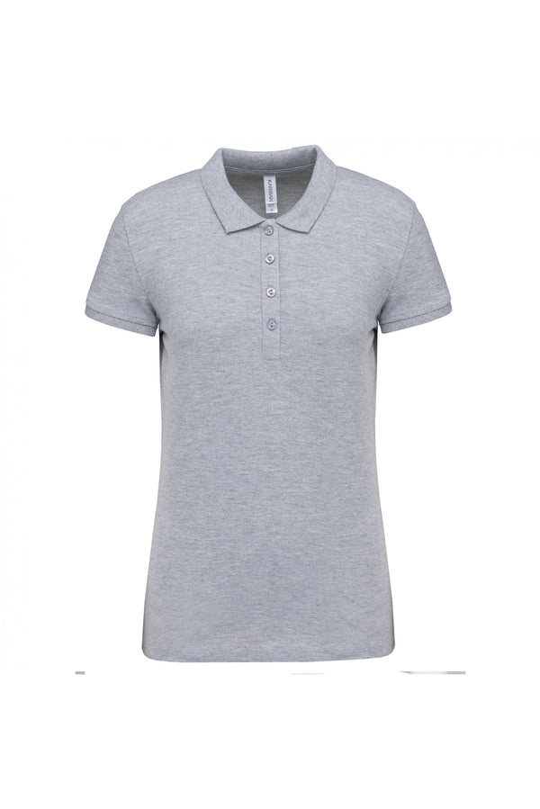 Women's short-sleeved piqué polo shirt