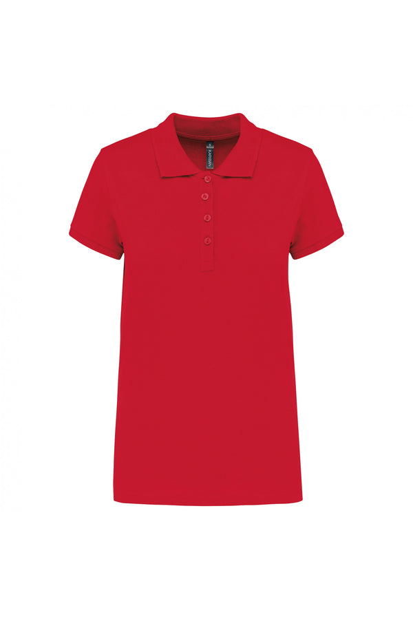 Women's short-sleeved piqué polo shirt