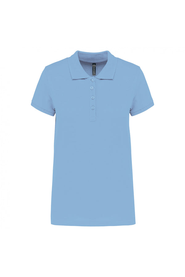 Women's short-sleeved piqué polo shirt