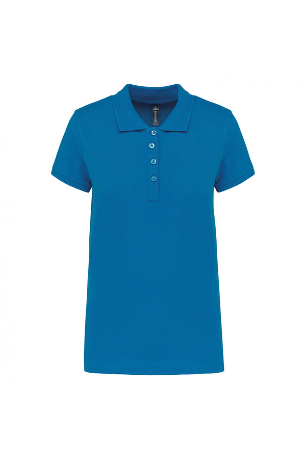Women's short-sleeved piqué polo shirt