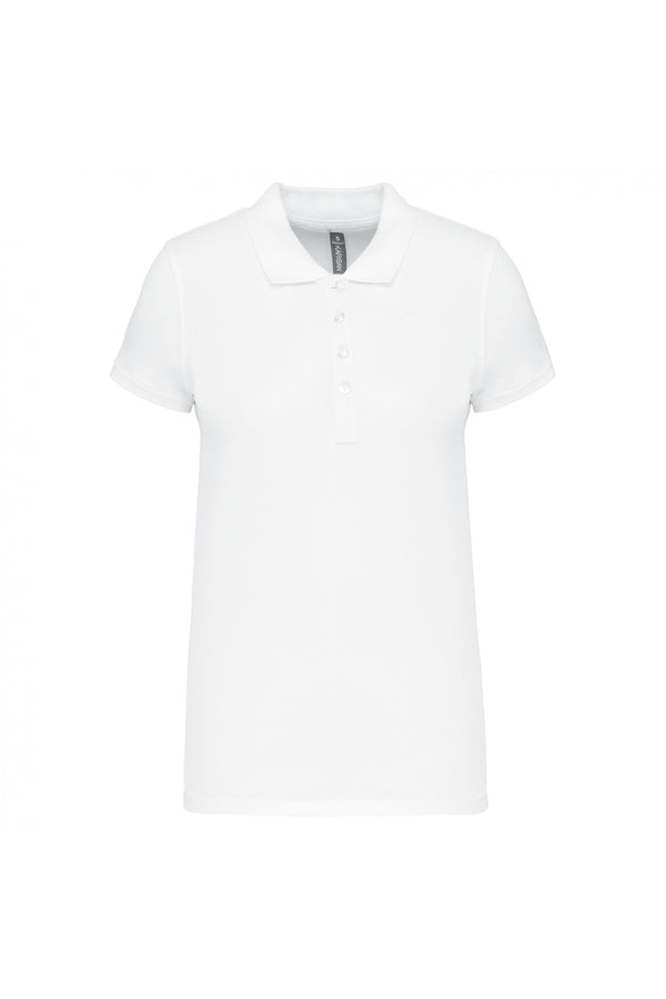 Women's short-sleeved piqué polo shirt