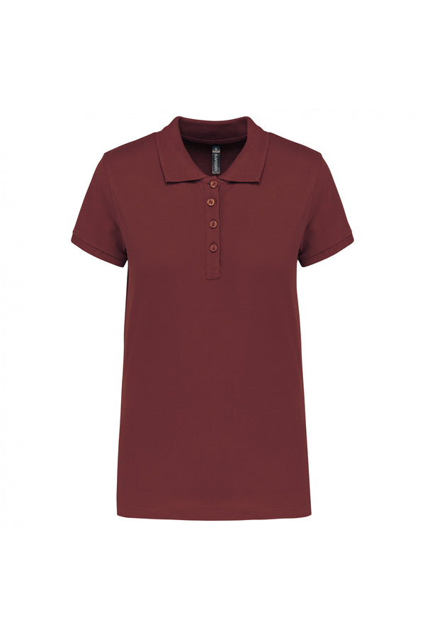 Women's short-sleeved piqué polo shirt
