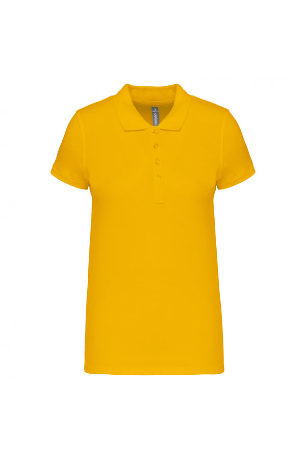 Women's short-sleeved piqué polo shirt