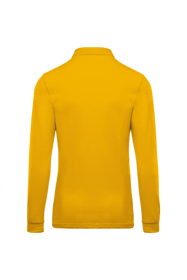 Men's long-sleeved piqué polo shirt