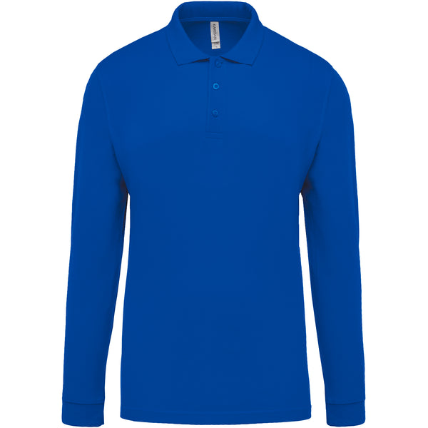 Men's long-sleeved piqué polo shirt