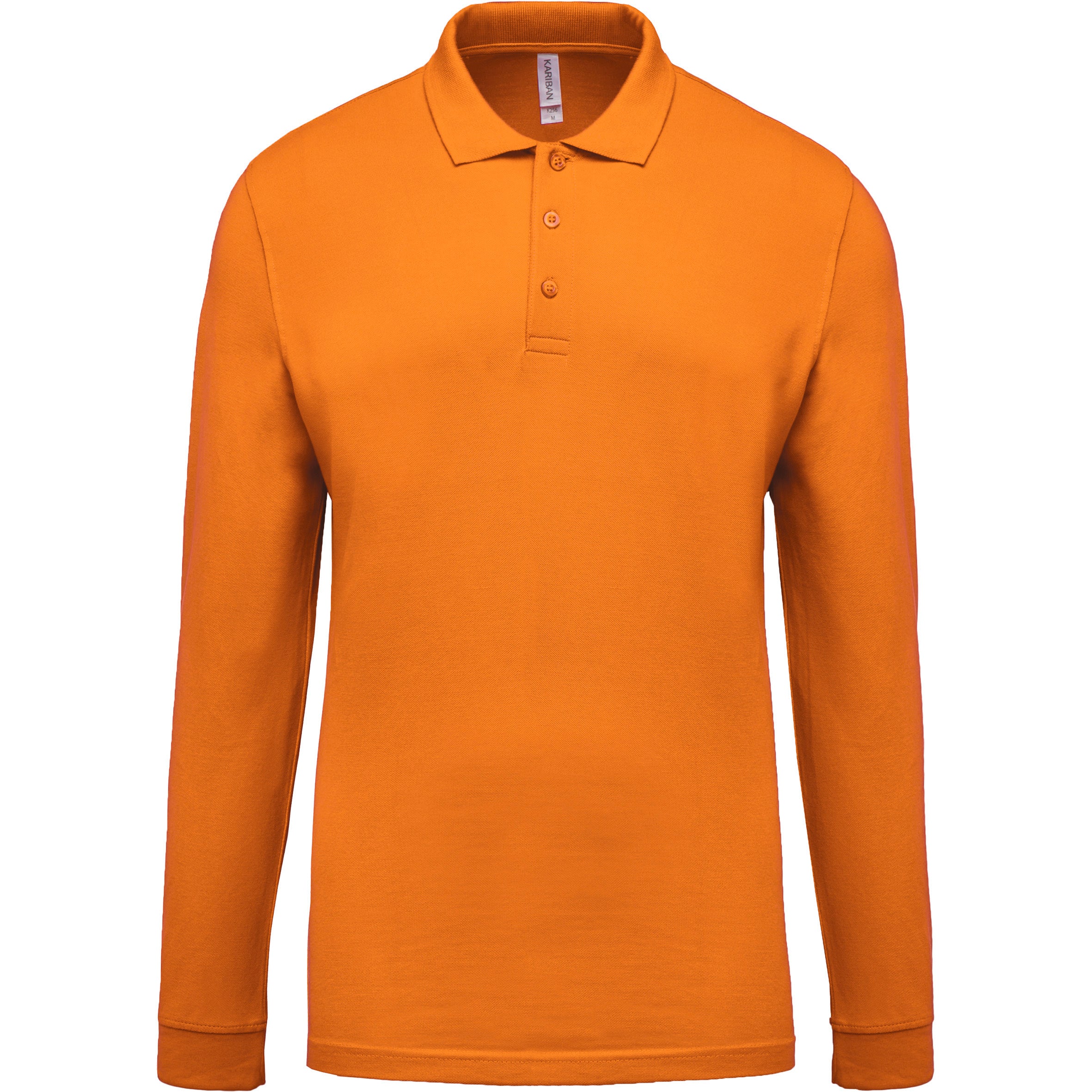 Polo piqué manches longues homme