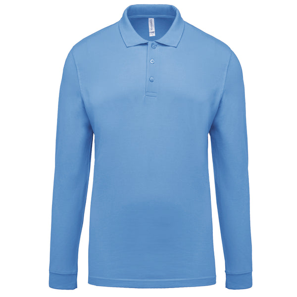 Men's long-sleeved piqué polo shirt