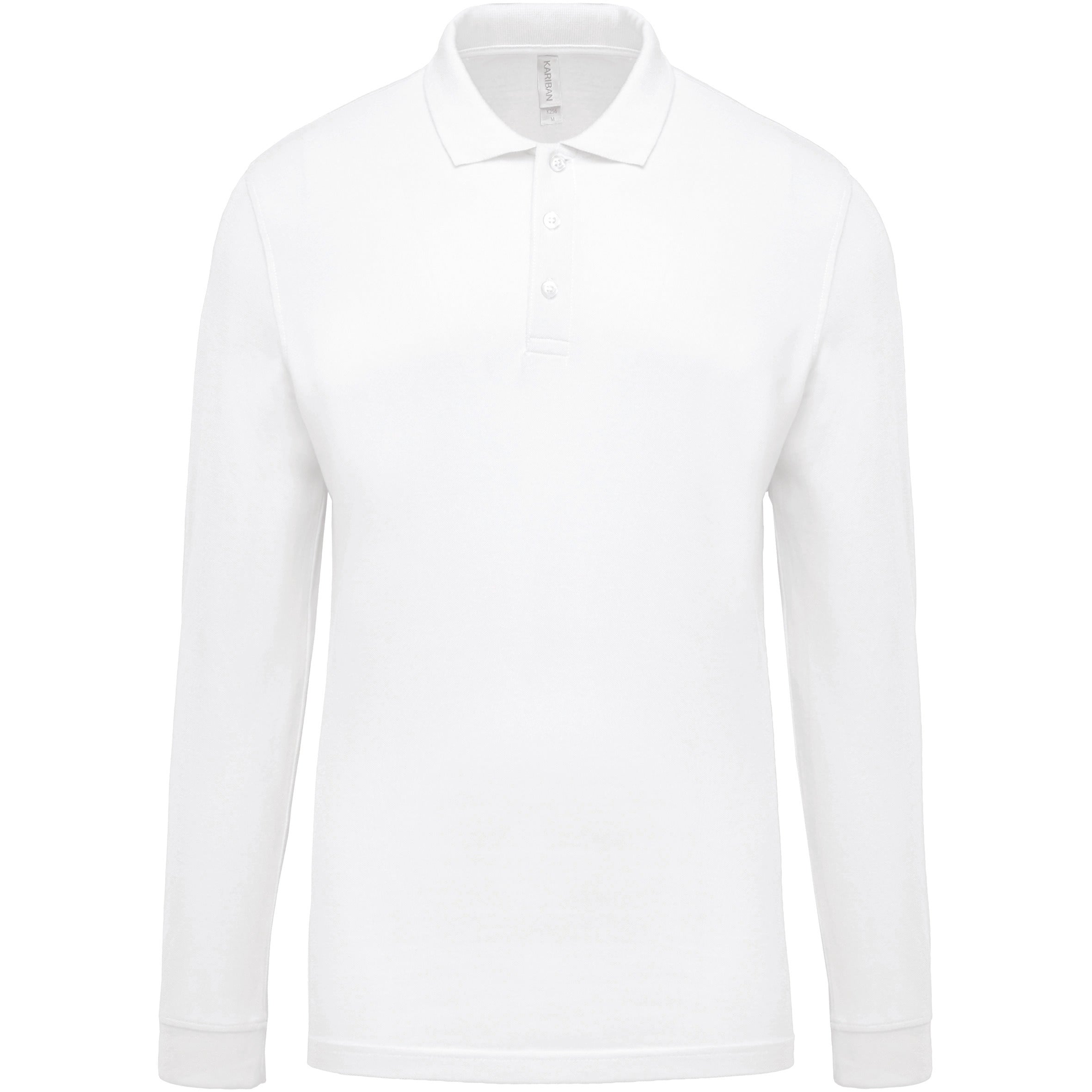 Polo piqué manches longues homme