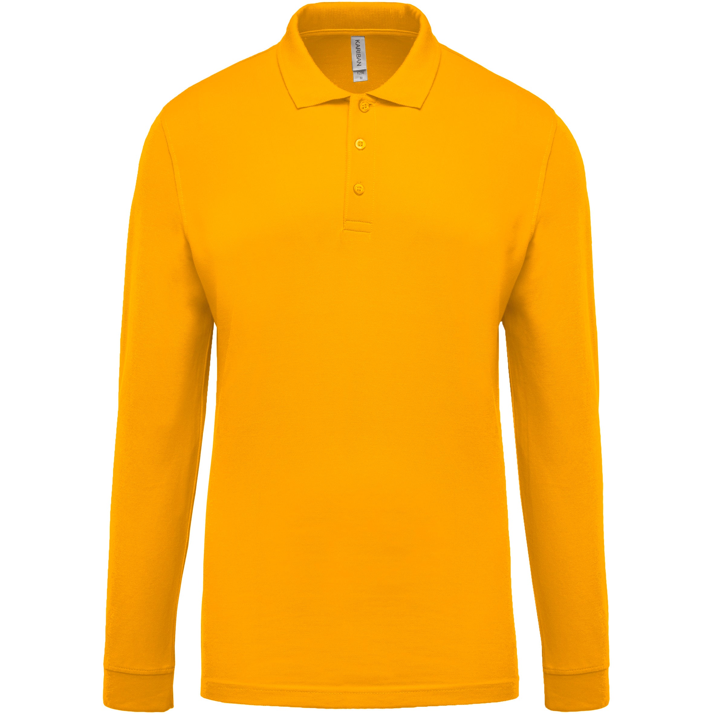 Polo piqué manches longues homme