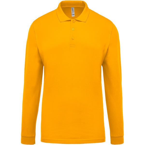 Men's long-sleeved piqué polo shirt