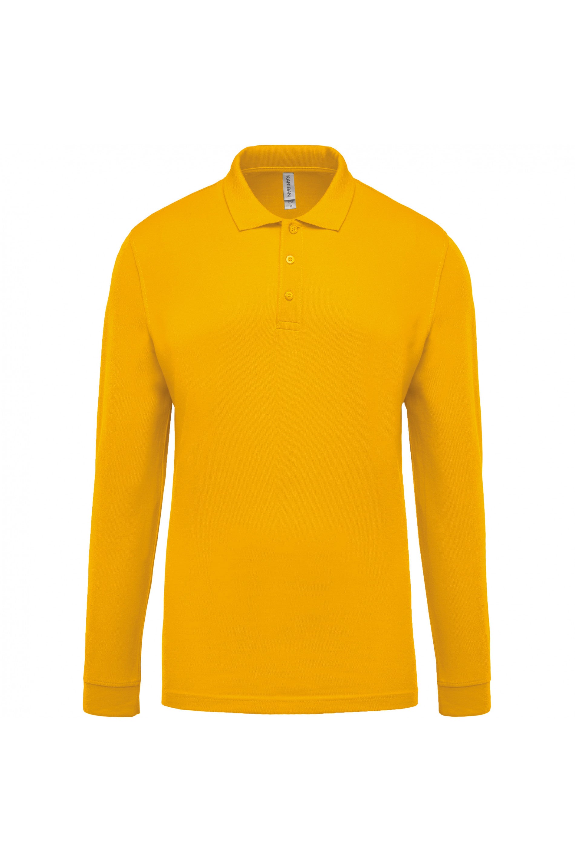 Men's long-sleeved piqué polo shirt