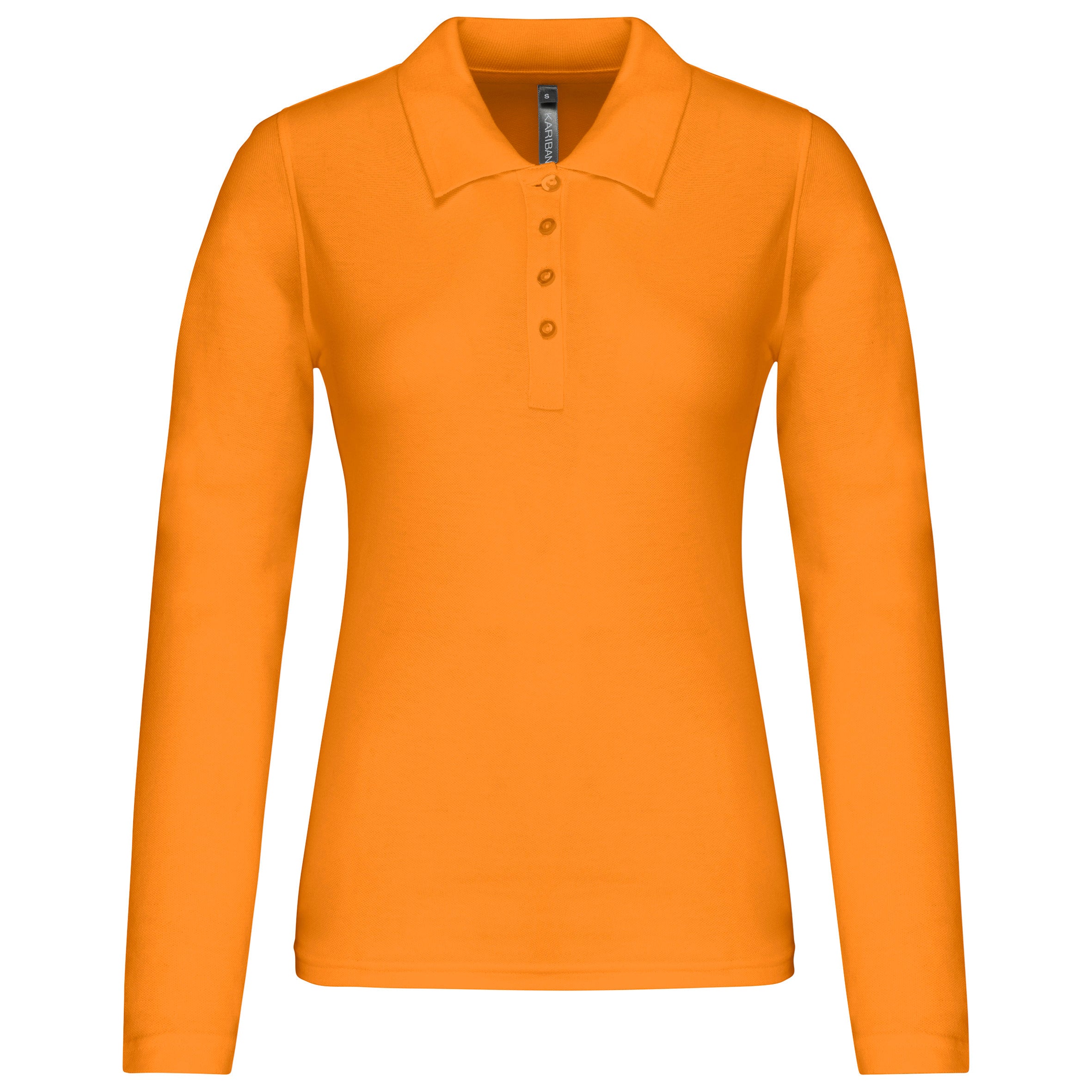 Polo piqué manches longues femme