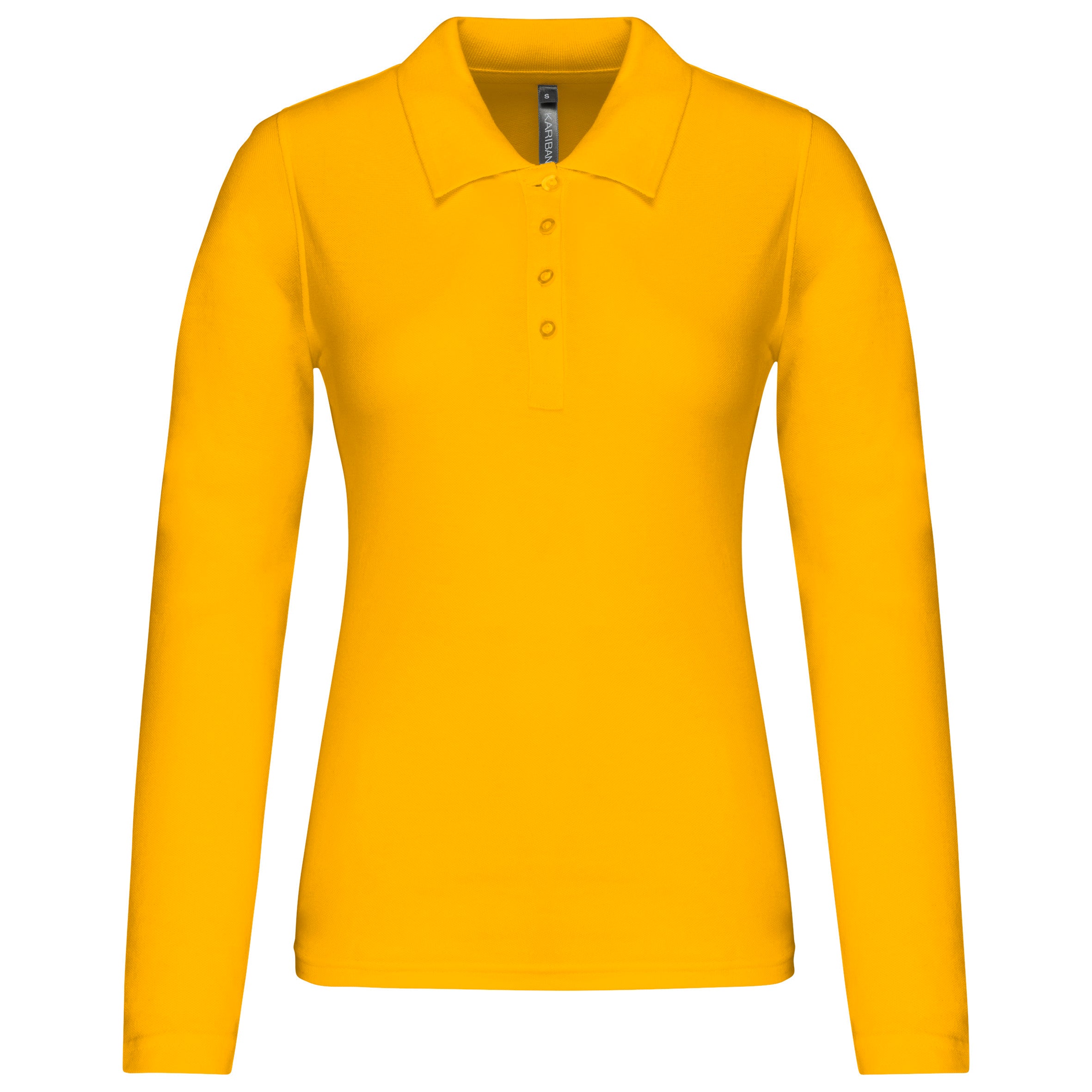 Polo piqué manches longues femme