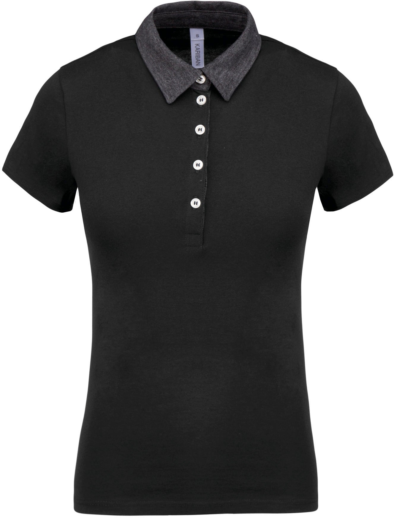 Polo jersey bicolore femme