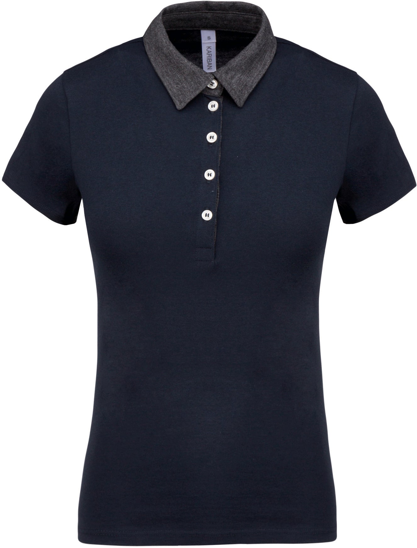 Polo jersey bicolore femme