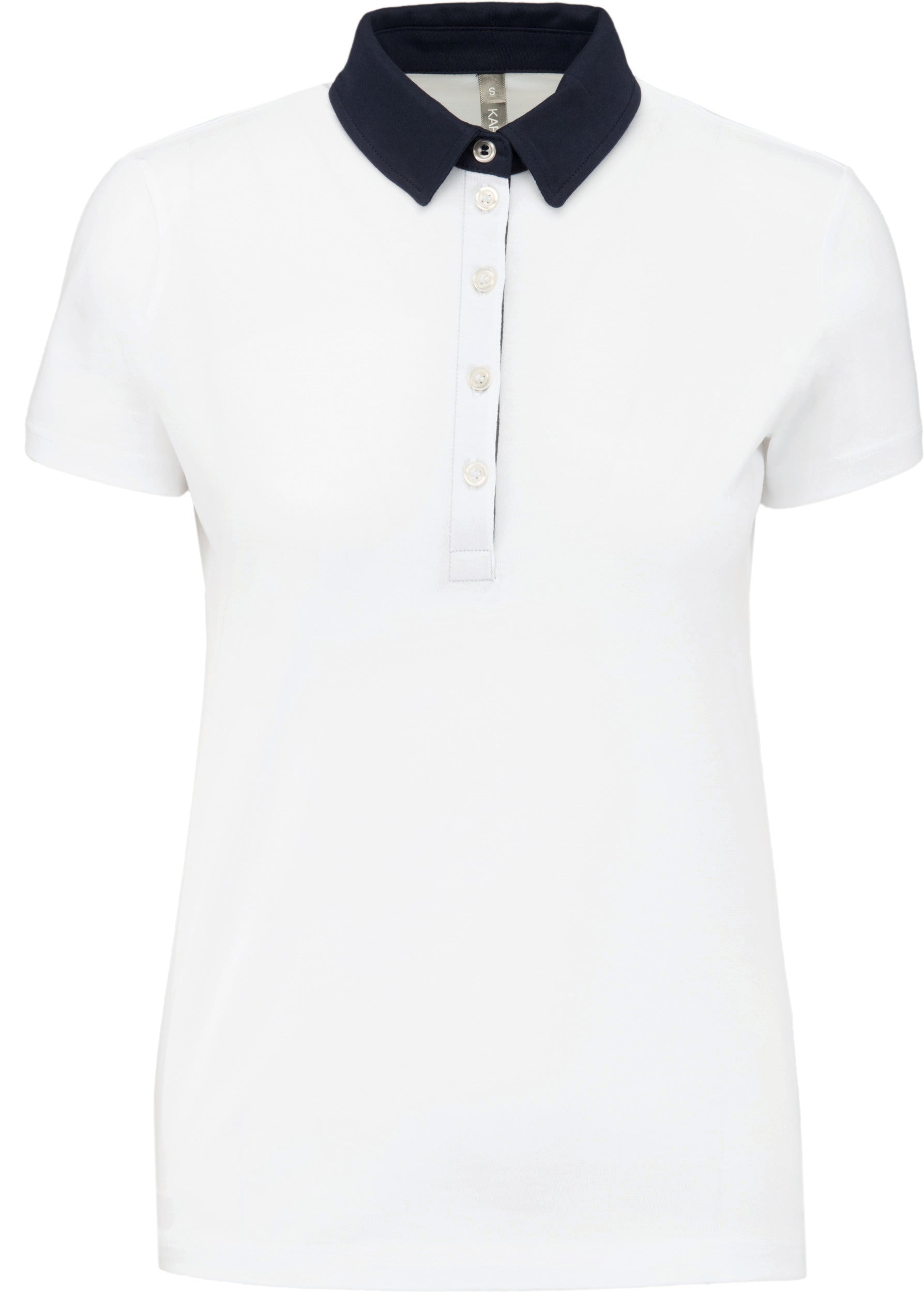 Polo jersey bicolore femme