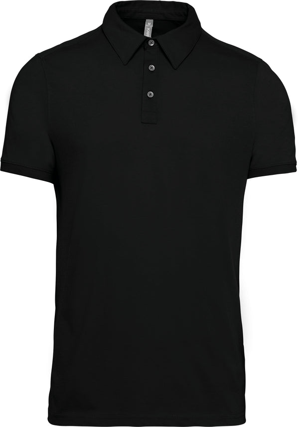 Men's short-sleeved jersey polo shirt