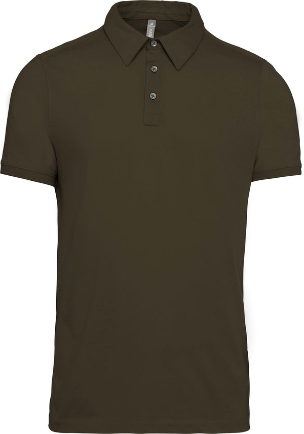 Men's short-sleeved jersey polo shirt