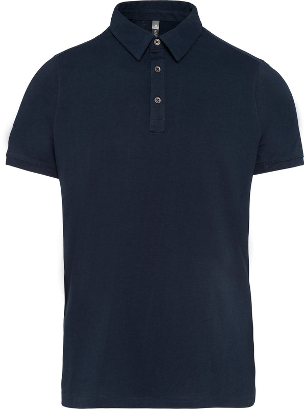 Men's short-sleeved jersey polo shirt