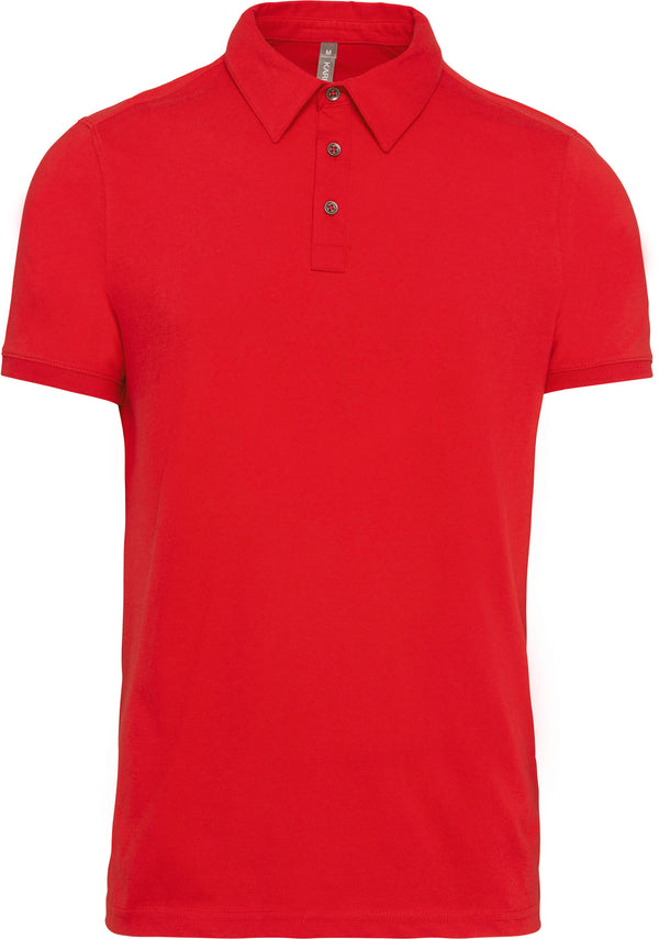 Men's short-sleeved jersey polo shirt