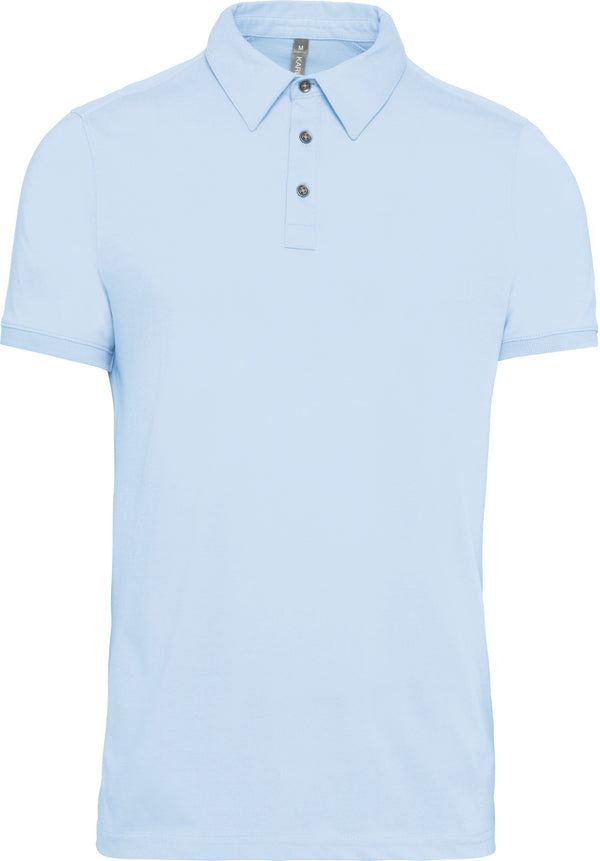 Men's short-sleeved jersey polo shirt