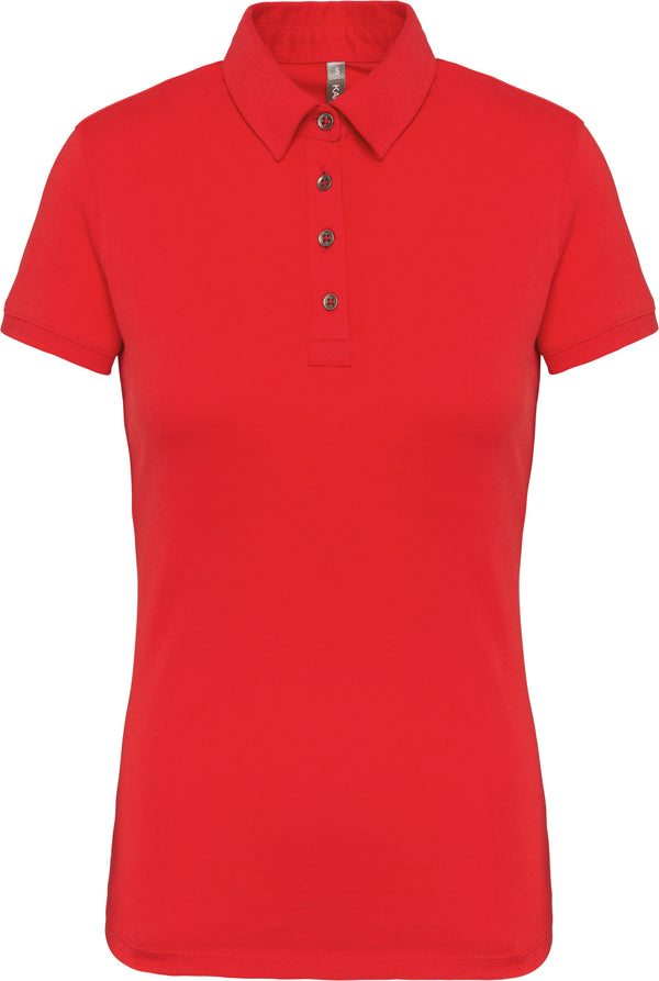 Polo jersey manches courtes femme