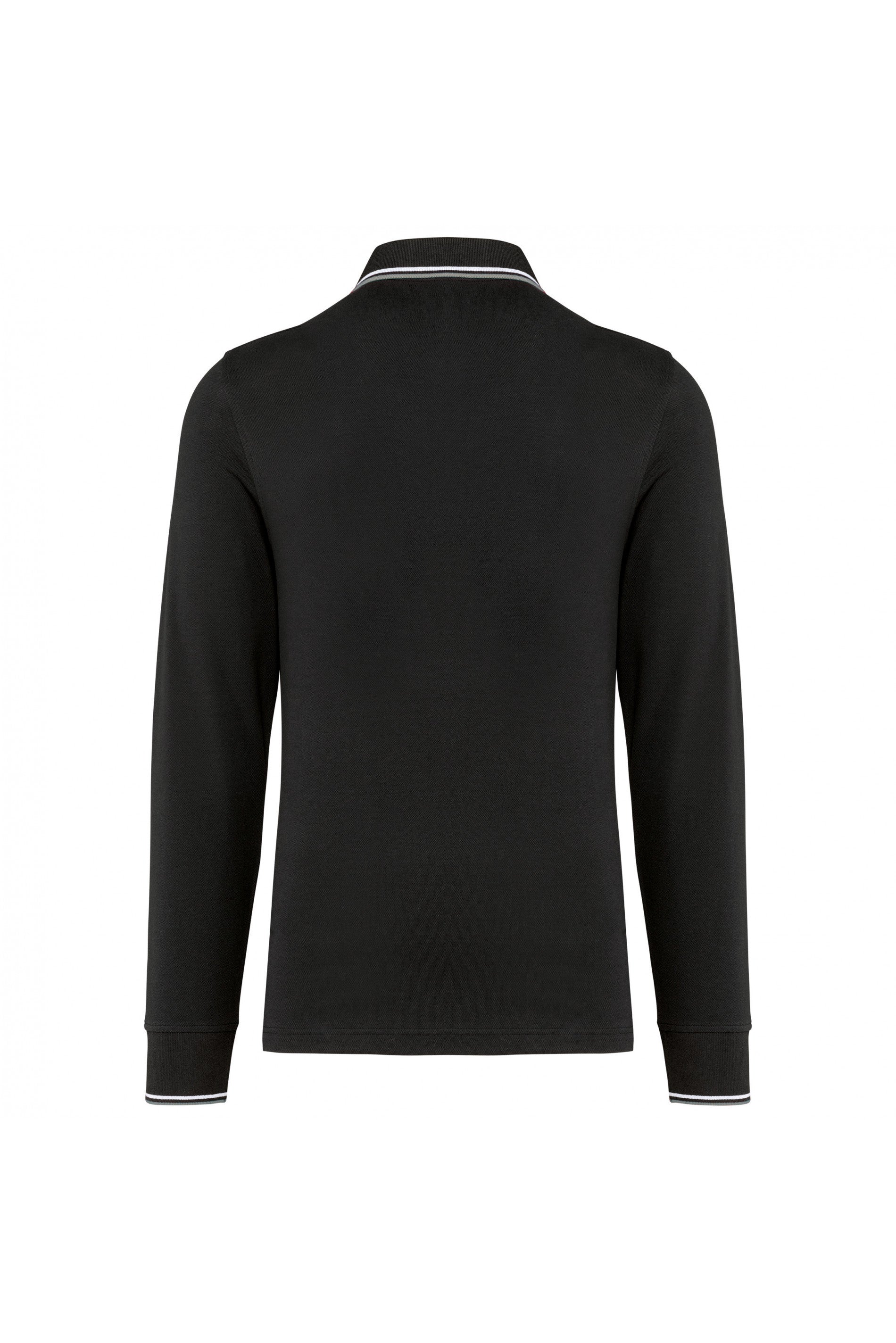 Polo maille piquée manches longues homme