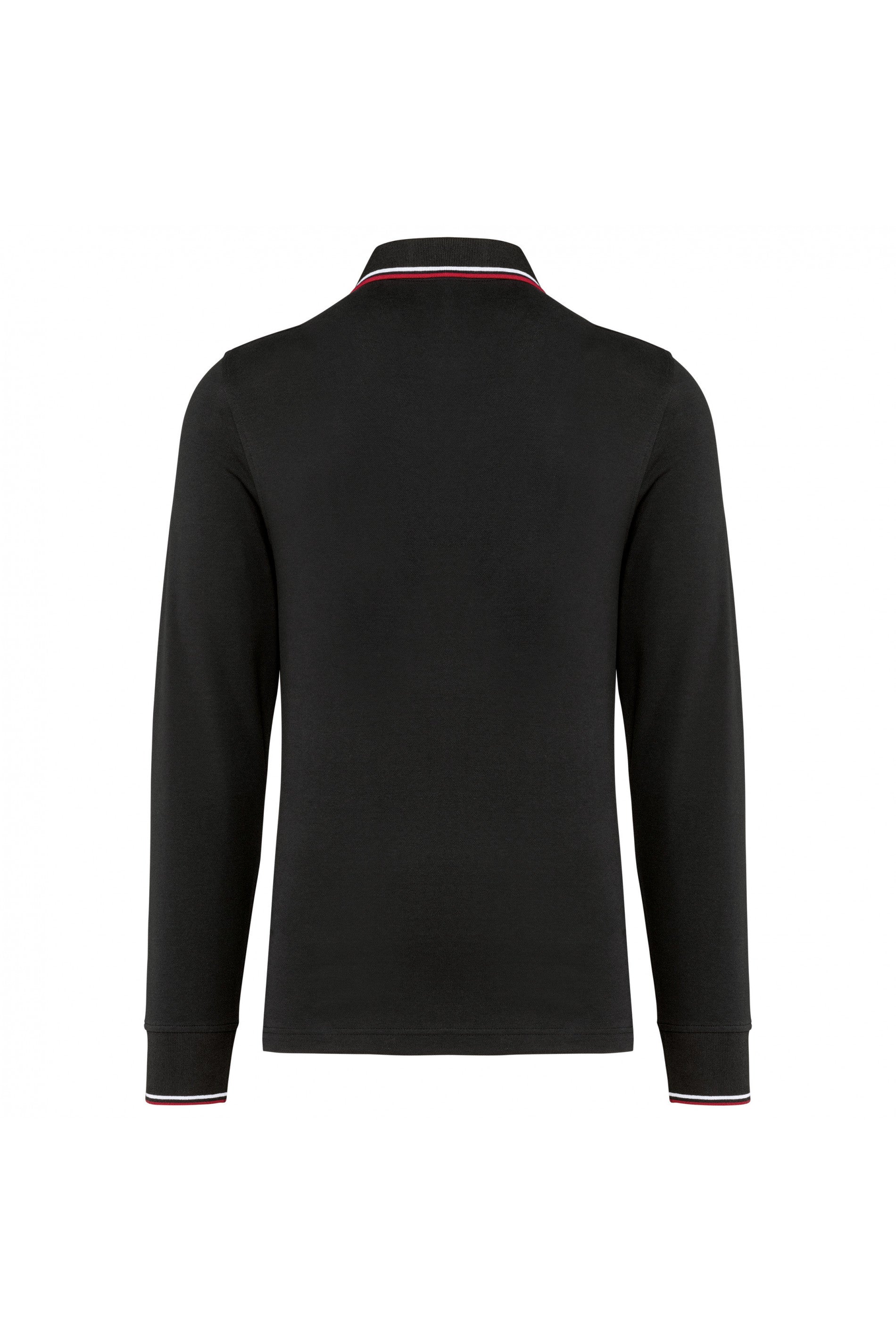 Polo maille piquée manches longues homme
