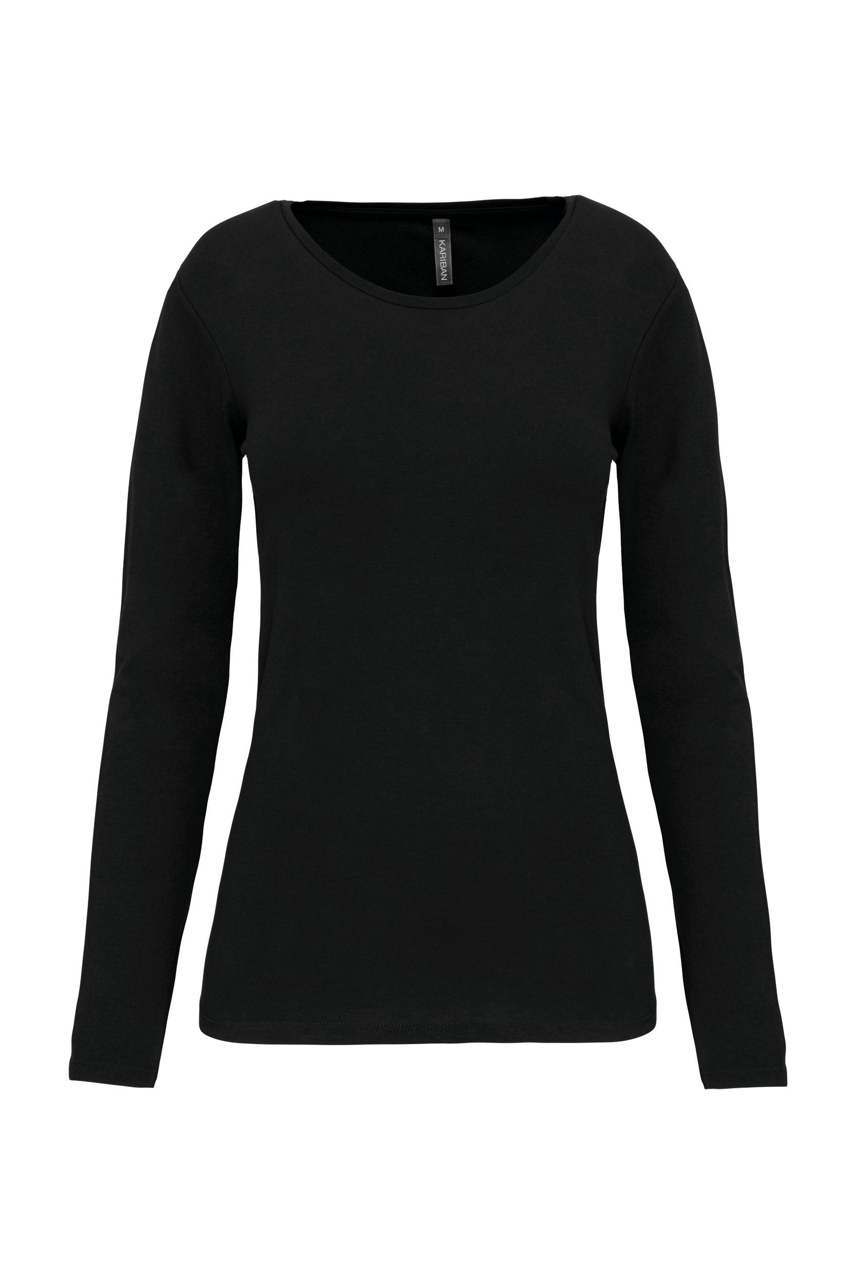 Dames T-shirt met lange mouwen en ronde hals