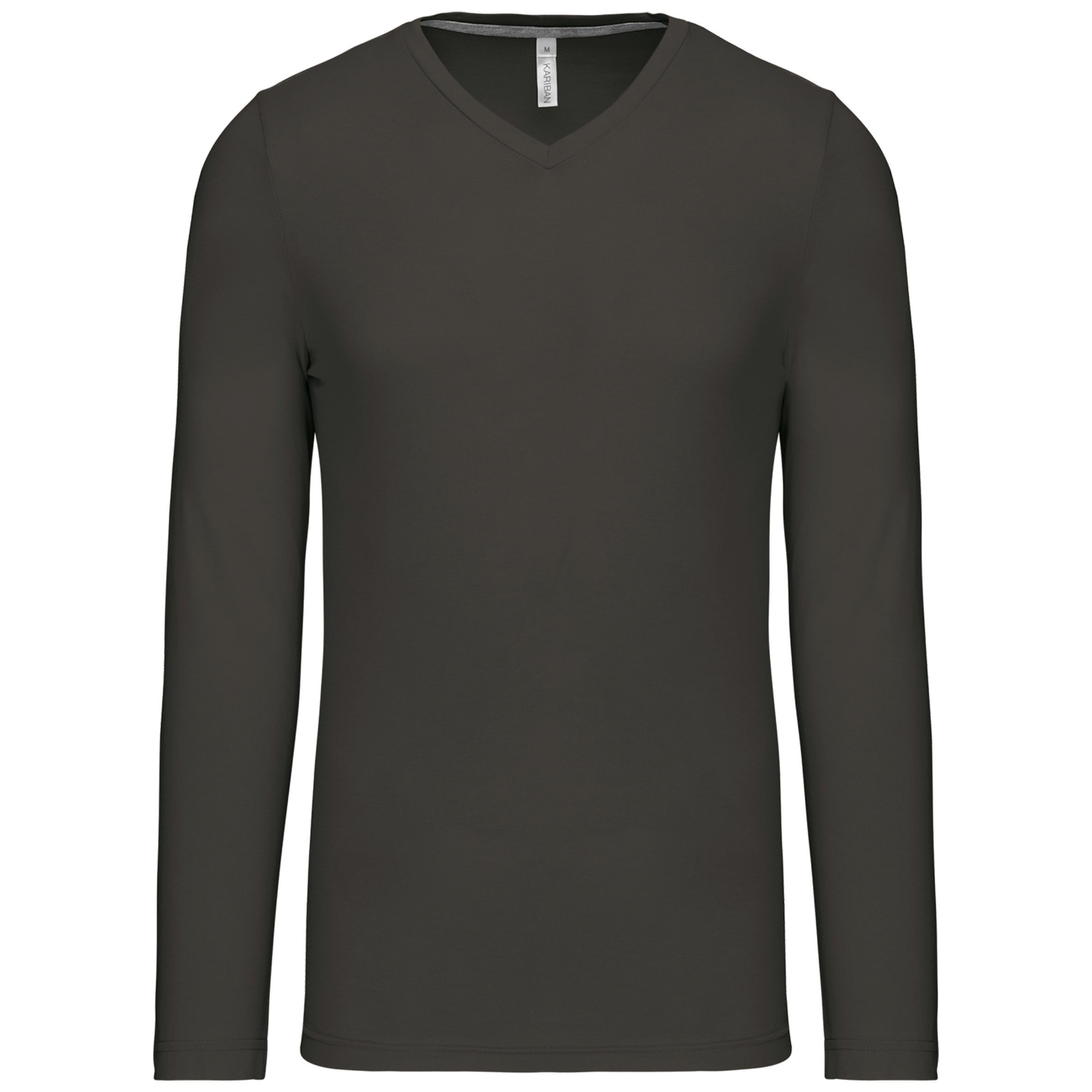 T-shirt col V manches longues