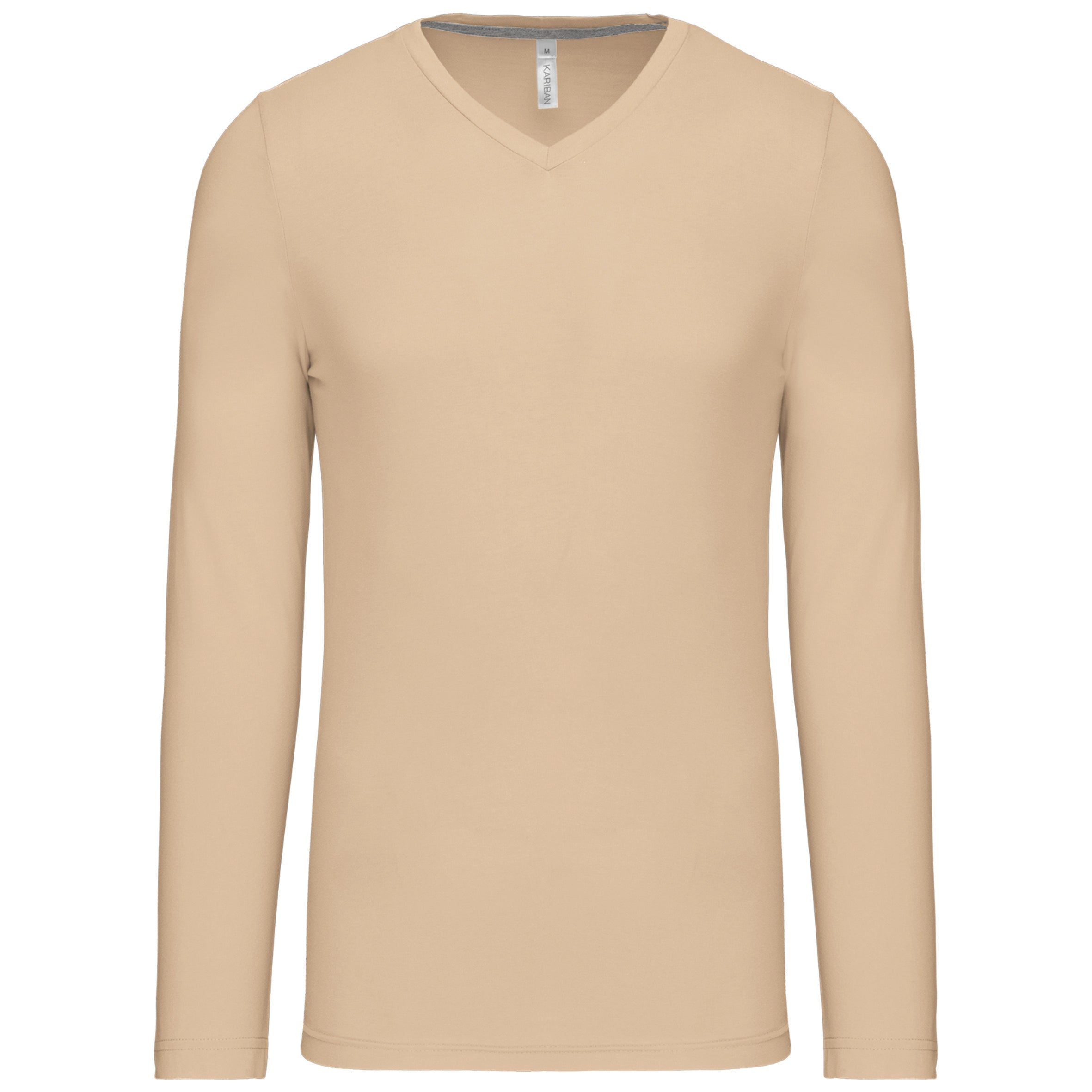 T-shirt col V manches longues